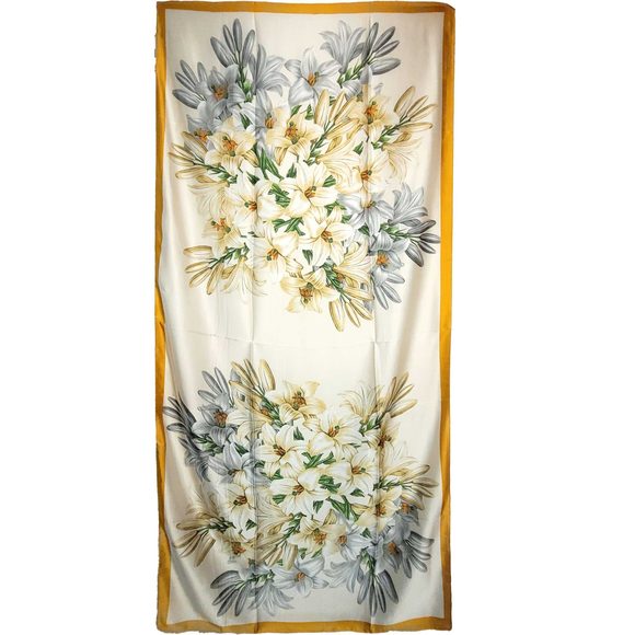 NWT Long Soft Scarf 34"x69" Rectangle Silk Feeling 100% Shawl Wrap 0206 - Picture 1 of 5